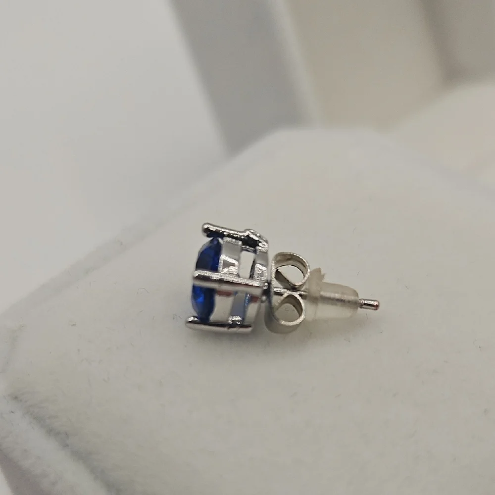 Effy Sapphire Blue Stud Earrings - Picture 7 of 12